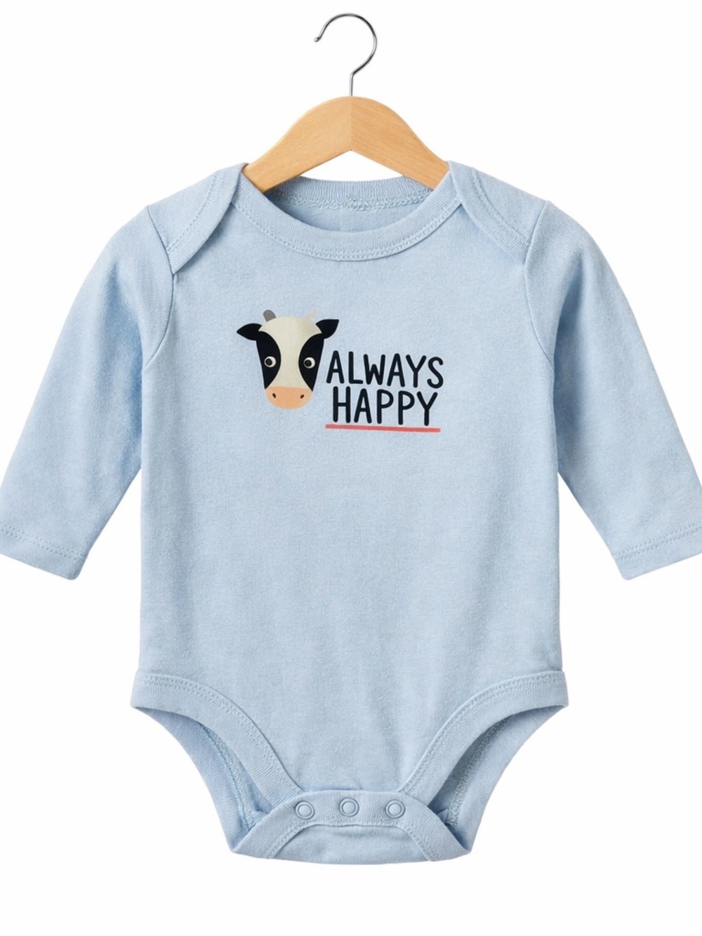 10/$15 Primark Cow Long Sleeve Bodysuit Size 1 Month